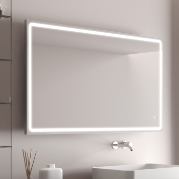 Καθρέφτης Hera Antrachite 80x70cm, επιλογή φως TRIMODE-LED, On/Off αφής, ρύθμιση έντασης, αποθαμβωτής.