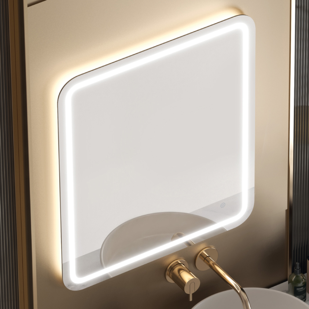 Καθρέφτης ibiza 50x70 cm , ψυχρό φως LED (6500Κ) , On / Off διακόπτη αφής.