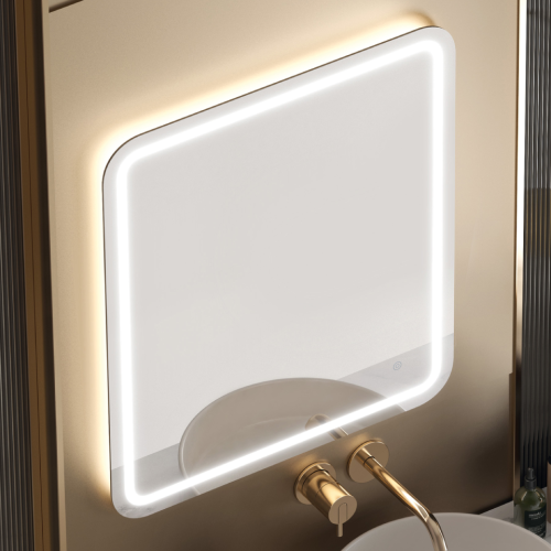 Καθρέφτης ibiza 60x80cm, επιλογή φως TRIMODE-LED , On/Off αφής , ρύθμιση έντασης, αποθαμβωτής.