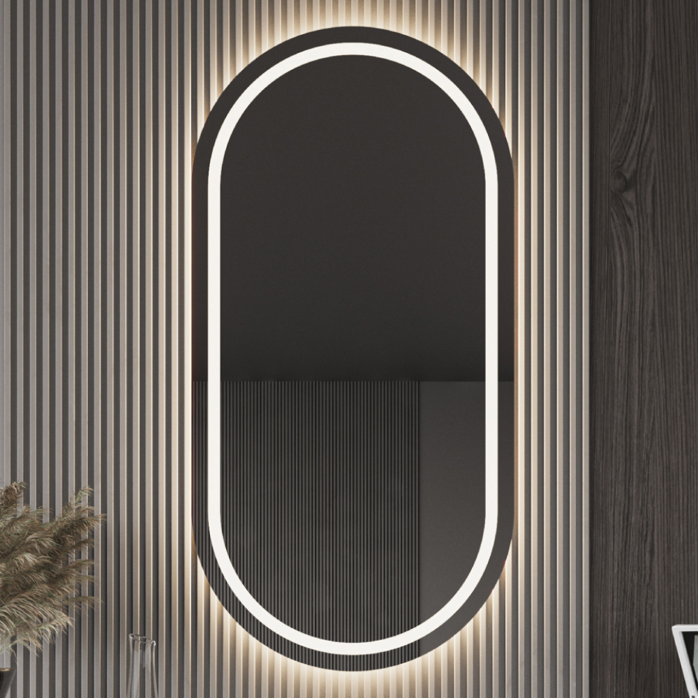 Καθρέφτης Terra 50x100 cm, επιλογή φως TRIMODE-LED, On/Off αφής , ρύθμιση έντασης , αποθαμβωτής.