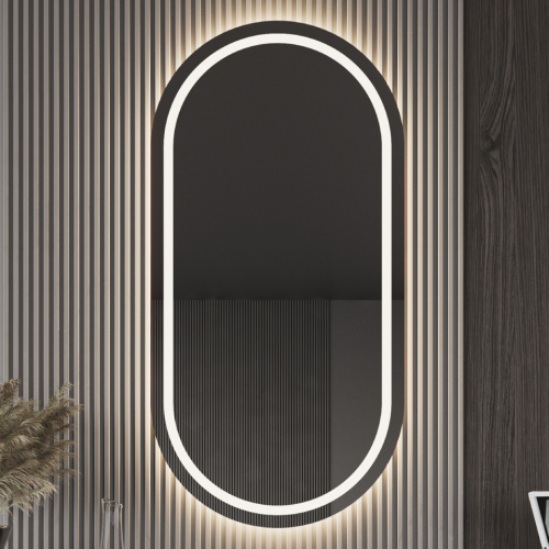 Καθρέφτης Terra 50x100 cm, επιλογή φως TRIMODE-LED, On/Off αφής , ρύθμιση έντασης , αποθαμβωτής.