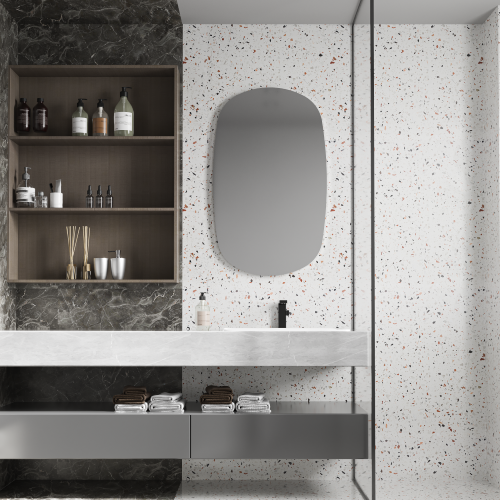 Καθρέφτης Safir 60x80cm,κρυφός φωτιζ TRIMODE-LED,On/Off διακόπτη αφής,ρύθμιση έντασης,αποθαμβωτής