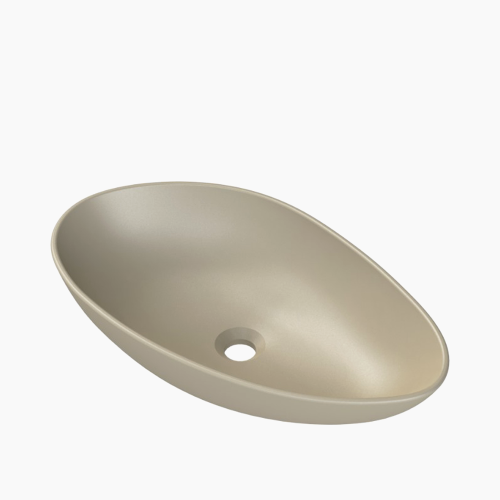 Νιπτήρας Πάγκου Πορσελάνης Cerastyle Olive 60x30cm  072108-97  Ματ Cappuccino