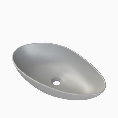 Νιπτήρας Πάγκου Πορσελάνης Cerastyle Olive 60x30cm  07210Α-97  Ματ Γκρί