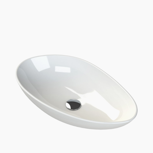 Νιπτήρας Πάγκου Πορσελάνης Cerastyle Olive 61x36cm  072100  Λευκό