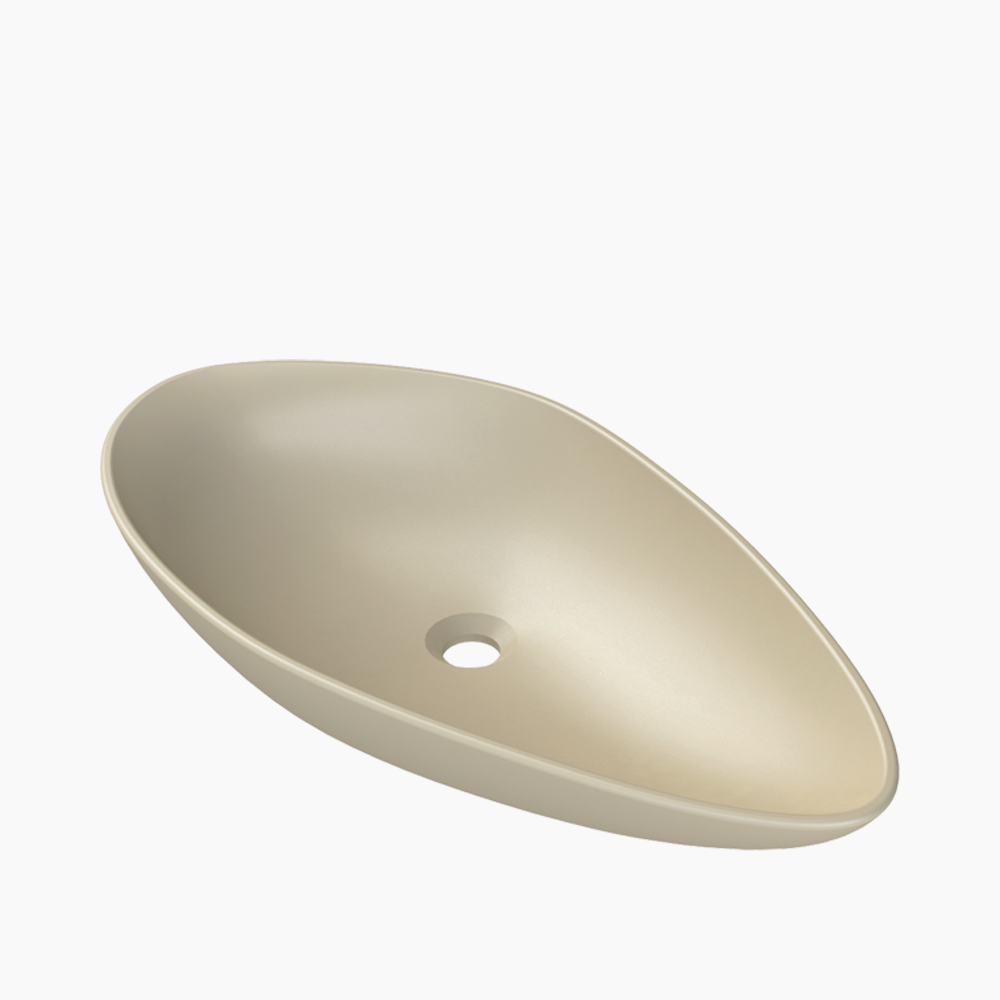 Νιπτήρας Πάγκου Πορσελάνης Cerastyle Olive 75x38cm  071308-97 Ματ Cappuccino