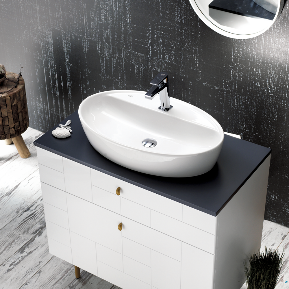 Νιπτήρας Πάγκου Πορσελάνης Cerastyle One 67x42cm  076500-u  Λευκό