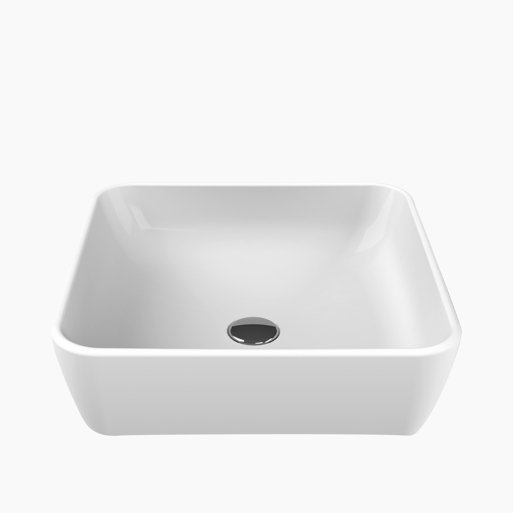 Νιπτήρας Πάγκου Πορσελάνης Cerastyle One 46x46cm  076000  Λευκό