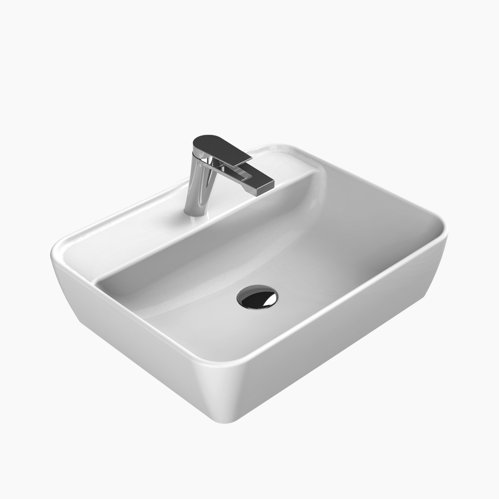 Νιπτήρας Πάγκου Πορσελάνης Cerastyle One 55x45cm  076700-u  Λευκό