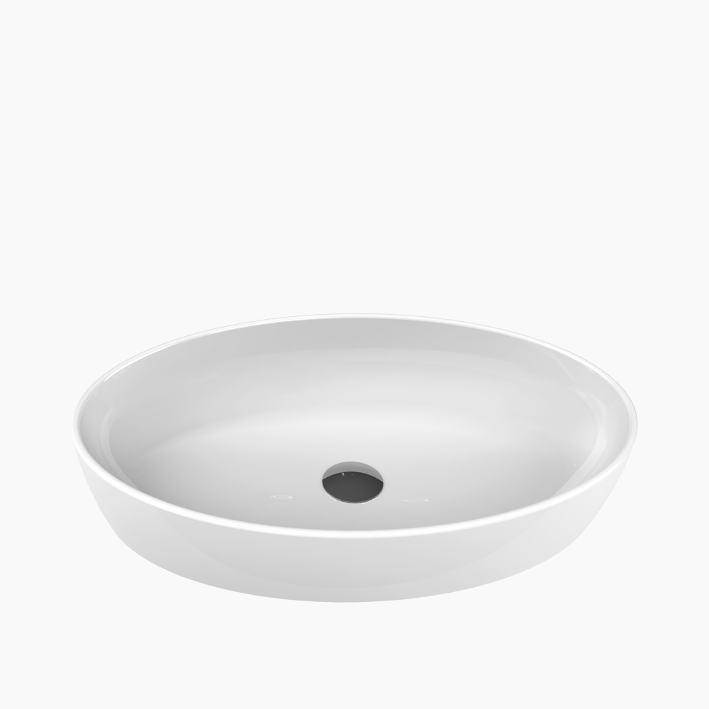 Νιπτήρας Πάγκου Πορσελάνης Cerastyle One 67x42cm  076200  Λευκό