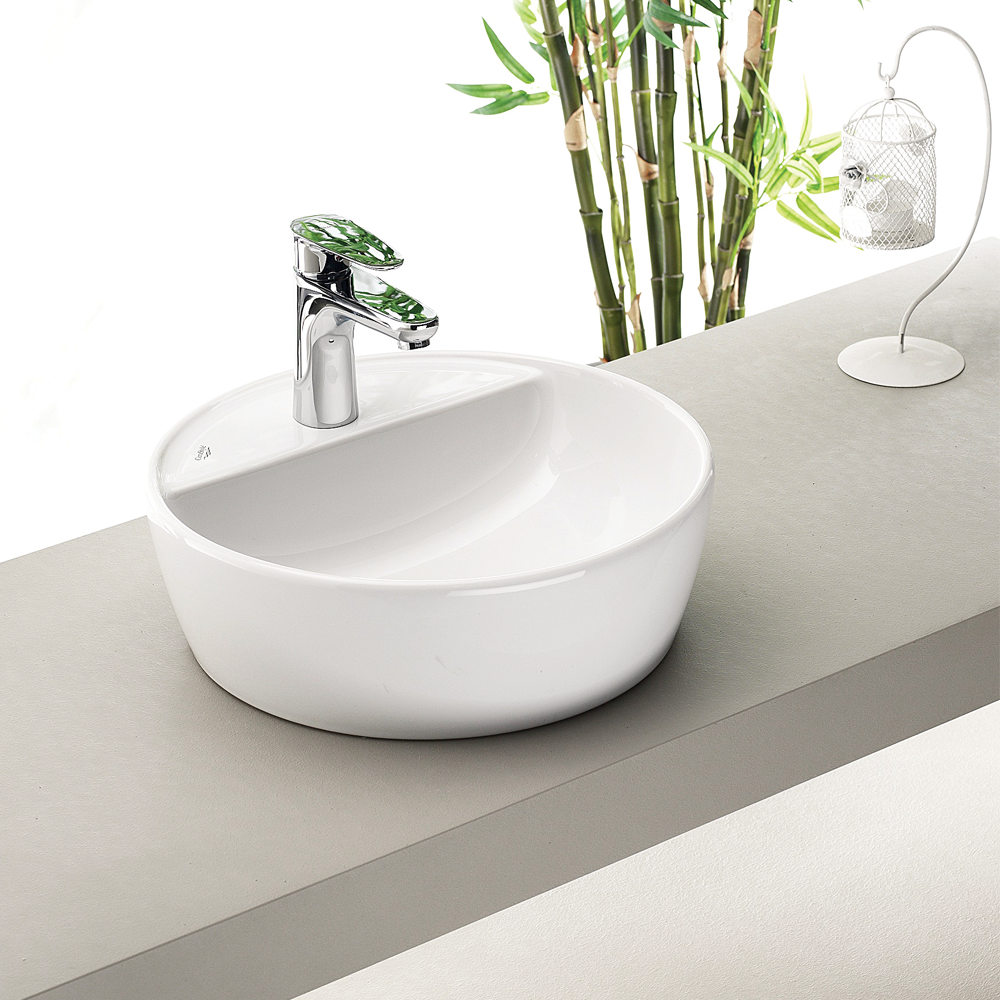 Νιπτήρας Πάγκου Πορσελάνης Cerastyle One Φ 42cm  076400-u Λευκό