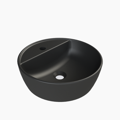 Νιπτήρας Πάγκου Πορσελάνης Cerastyle One Φ 42cm  076407-u-97 Ματ Μαύρο