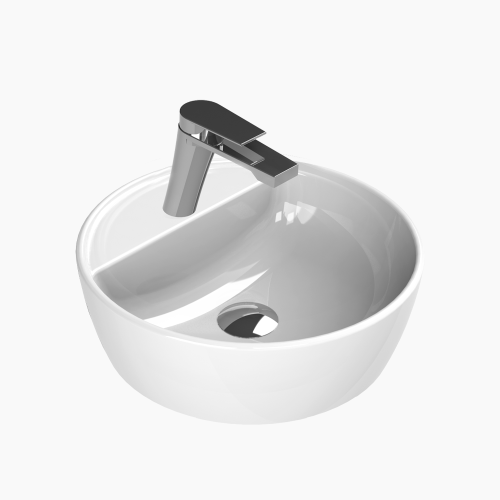 Νιπτήρας Πάγκου Πορσελάνης Cerastyle One Φ 42cm  076400-u Λευκό