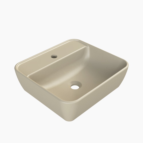 Νιπτήρας Πάγκου Πορσελάνης Cerastyle One 46x42cm  076308-u-97  Ματ Cappuccino