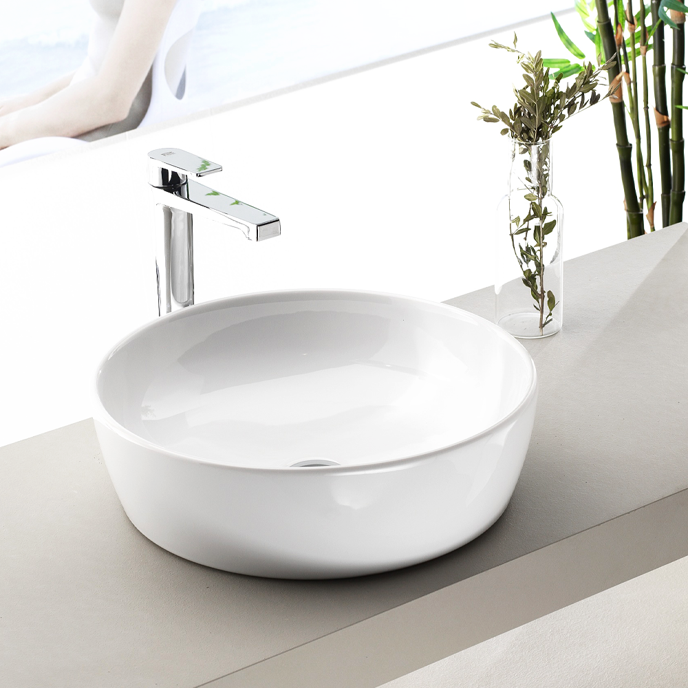 Νιπτήρας Πάγκου Πορσελάνης Cerastyle One Φ 46cm  076100  Λευκό