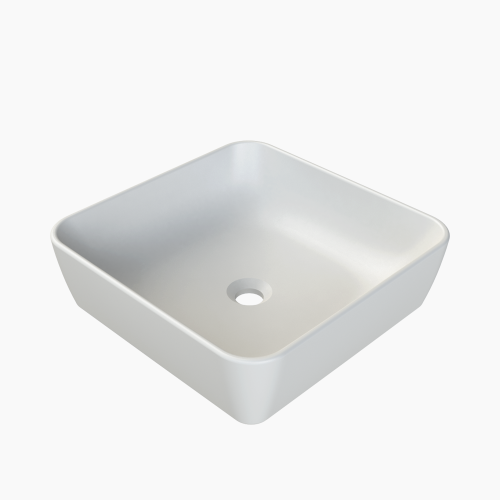 Νιπτήρας Πάγκου Πορσελάνης Cerastyle One 46x46cm  076000-97 Ματ Λευκό