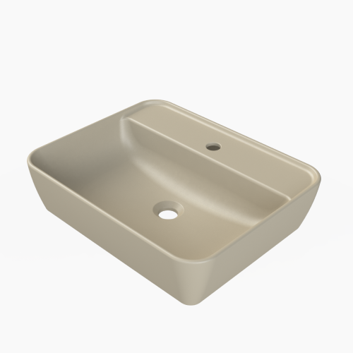 Νιπτήρας Πάγκου Πορσελάνης Cerastyle One 55x45cm  076708-u-97  Ματ Cappuccino