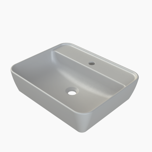 Νιπτήρας Πάγκου Πορσελάνης Cerastyle One 55x45cm  07670Α-u-97 Ματ Γκρί