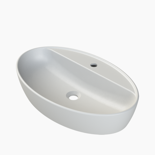 Νιπτήρας Πάγκου Πορσελάνης Cerastyle One 67x42cm  076500-u-97 Ματ Λευκό