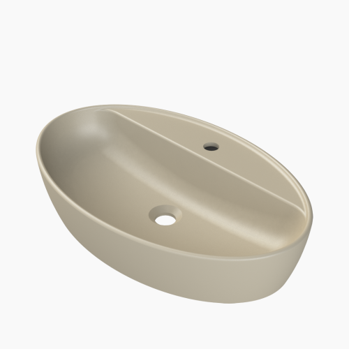 Νιπτήρας Πάγκου Πορσελάνης Cerastyle One 67x42cm  076508-u-97  Ματ Cappuccino