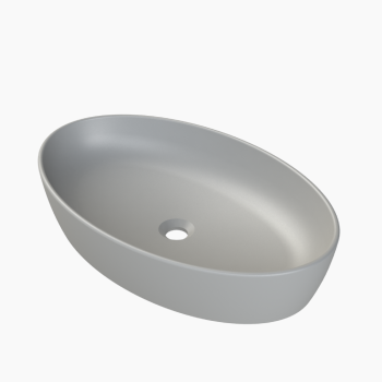 Νιπτήρας Πάγκου Πορσελάνης Cerastyle One 67x42cm  07620Α-97 Ματ Γκρί