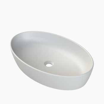 Νιπτήρας Πάγκου Πορσελάνης Cerastyle One 67x42cm  076200-97 Ματ Λευκό