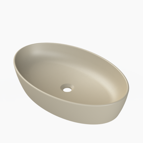 Νιπτήρας Πάγκου Πορσελάνης Cerastyle One 67x42cm  076208-97  Ματ Cappuccino