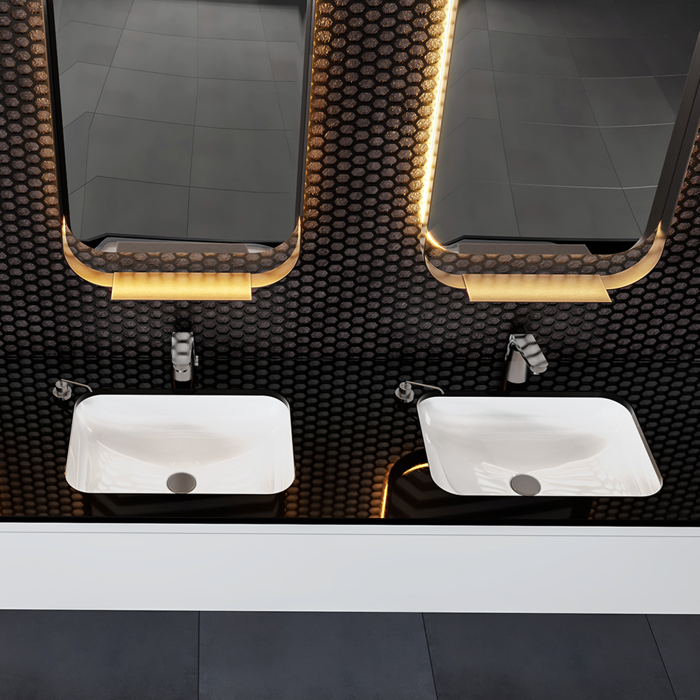 Νιπτήρας Υποκαθήμενος Πορσελανης Cerastyle Under Counter 55Χ40cm 070400 Λευκό