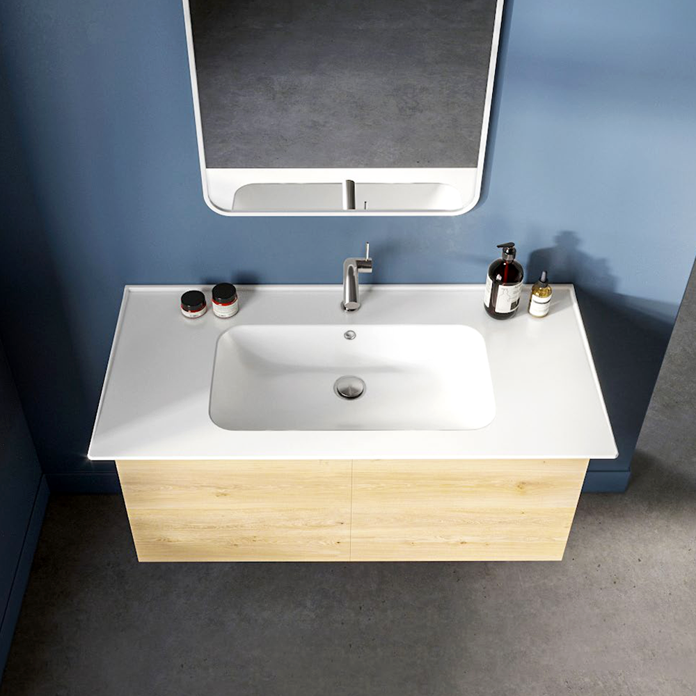 Νιπτήρας Επίπλου Πορσελάνης Cerastyle Blue 80x47cm 042300-u Λευκό