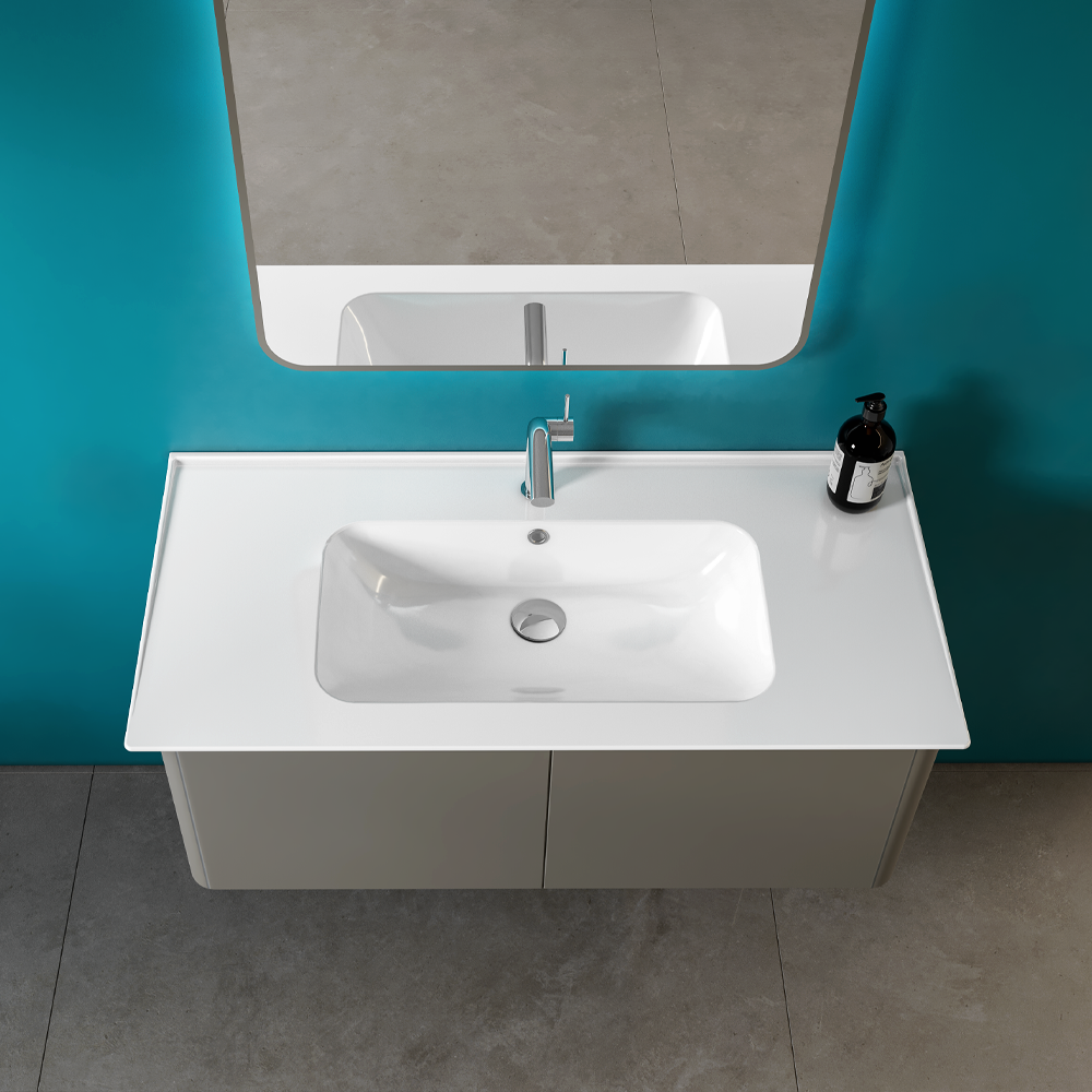 Νιπτήρας Επίπλου Πορσελάνης Cerastyle Blue 100x47cm 042500-u Λευκό