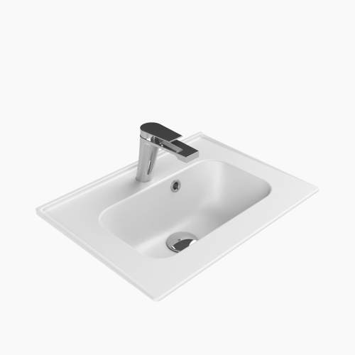 Νιπτήρας Επίπλου Πορσελάνης Cerastyle Blue 50x36cm 041900-u Λευκό