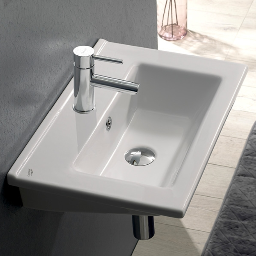 Νιπτήρας Επίπλου Πορσελάνης Cerastyle Arte 55x36cm 067200-u Λευκό