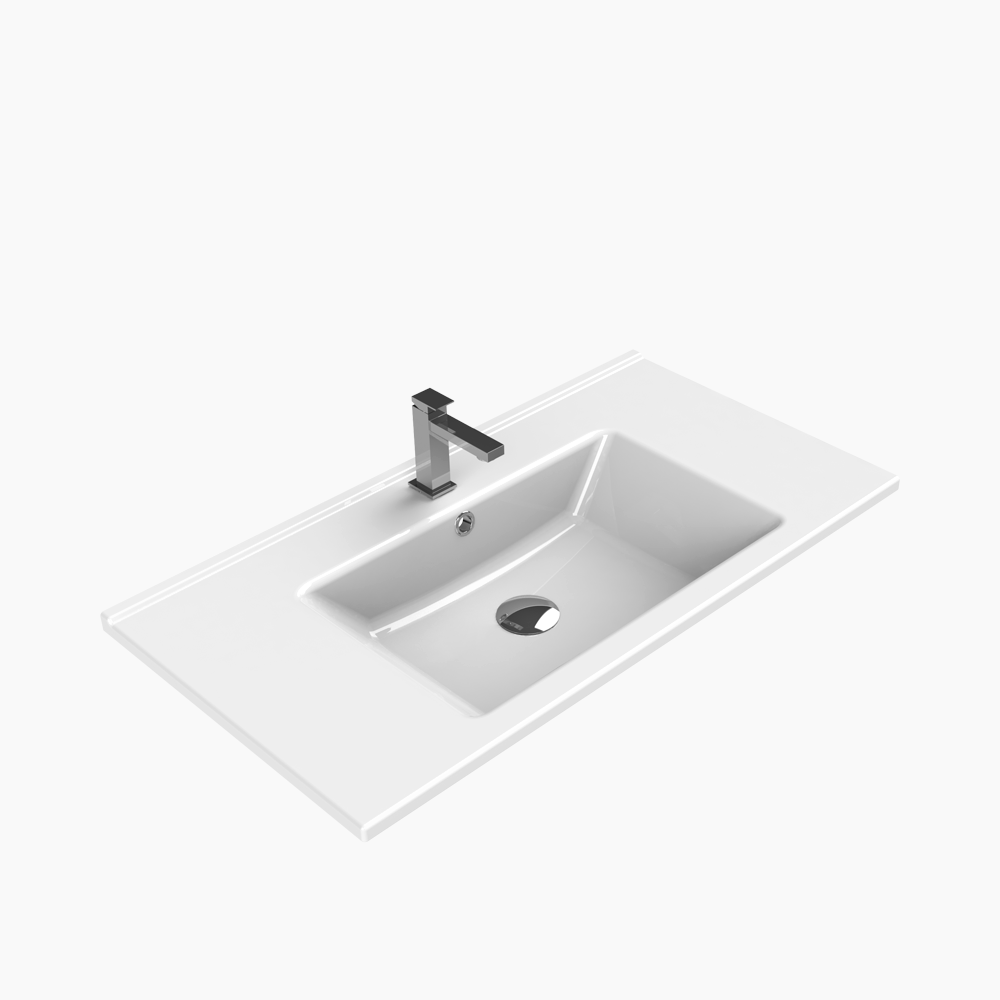 Νιπτήρας Επίπλου Πορσελάνης Cerastyle Arte 85x45cm 067500-u Λευκό