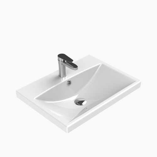 Νιπτήρας Επίπλου Πορσελάνης Cerastyle Elite 60x45cm 032000-u Λευκό