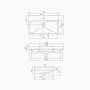 Νιπτήρας Επίπλου Πορσελάνης Cerastyle Elite 70x45cm 032100-u Λευκό