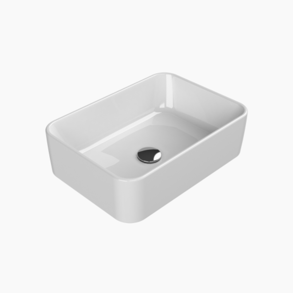 Νιπτήρας Πάγκου Πορσελάνης Cerastyle Hera 50x36cm  078200  Λευκό