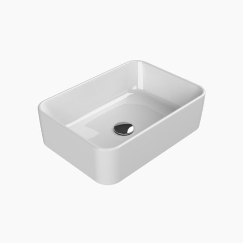 Νιπτήρας Πάγκου Πορσελάνης Cerastyle Hera 50x36cm  078200  Λευκό