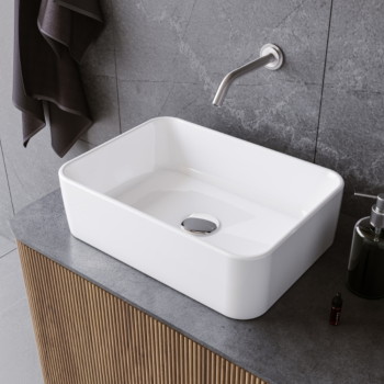 Νιπτήρας Πάγκου Πορσελάνης Cerastyle Hera 50x36cm  078200  Λευκό
