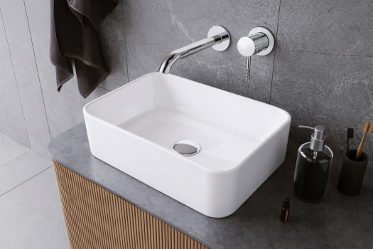 Νιπτήρας Πάγκου Πορσελάνης Cerastyle Hera 50x36cm  078200  Λευκό