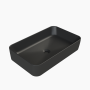 Νιπτήρας Πάγκου Πορσελάνης Cerastyle Hera 60x38cm  078407-97 Ματ Μαύρο