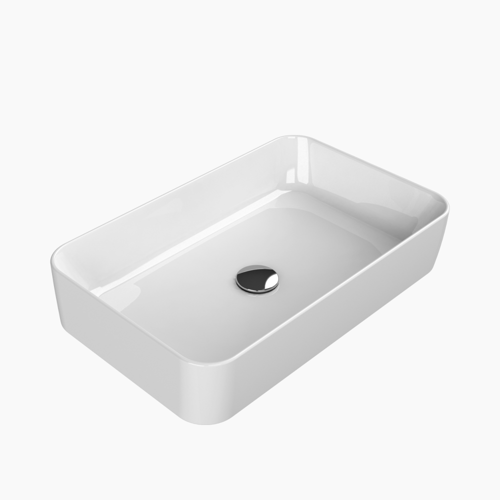 Νιπτήρας Πάγκου Πορσελάνης Cerastyle Hera 60x38cm  078400  Λευκό