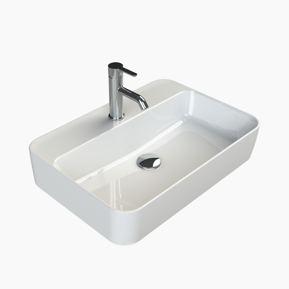 Νιπτήρας Πάγκου Πορσελάνης Cerastyle Hera 60x42cm  078600-u  Λευκό