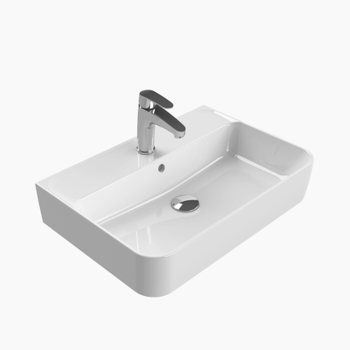 Νιπτήρας Πάγκου Πορσελάνης Cerastyle Hera BTW 60x42cm  079200-u  Λευκό