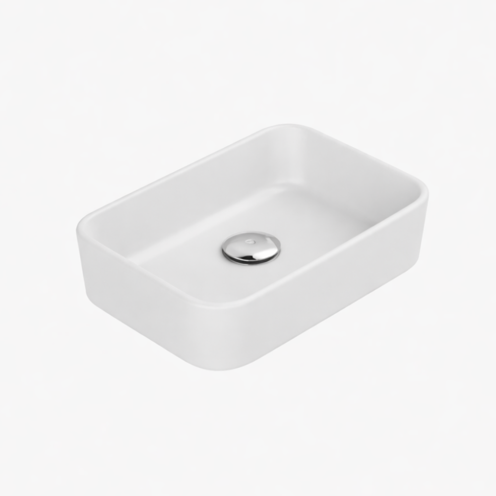 Νιπτήρας Πάγκου Hera 50x36cm  078400-97 Ματ Λευκό