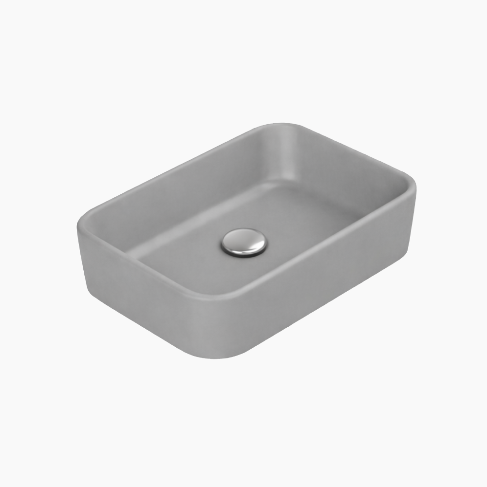 Νιπτήρας Πάγκου Hera 50x36cm  07840Α-97 Ματ Γκρί