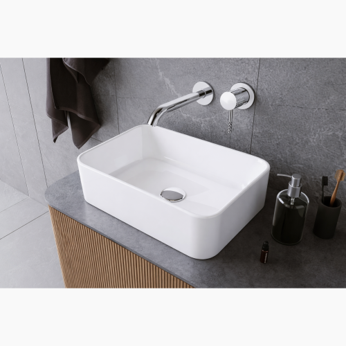 Μπαταρία Εντοιχισμού Νιπτήρας Στρόγγυλη Iconic VM-1811 Χρώμιο