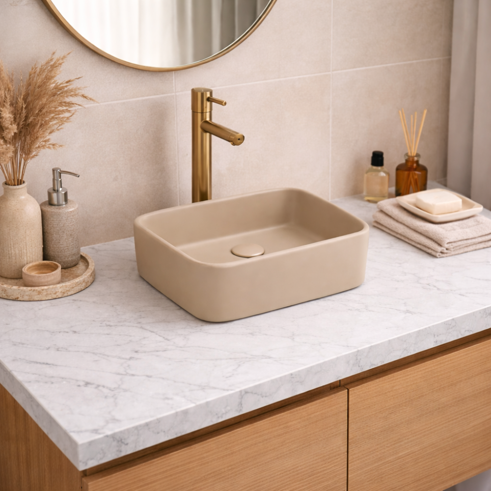 Νιπτήρας Πάγκου Hera 50x36cm  078408-97 Ματ Cappuccino