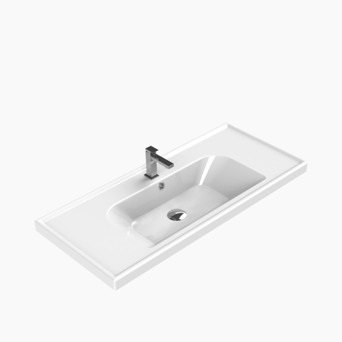 Νιπτήρας Επίπλου Πορσελάνης Cerastyle Frame 100x45cm 031400-u Λευκό