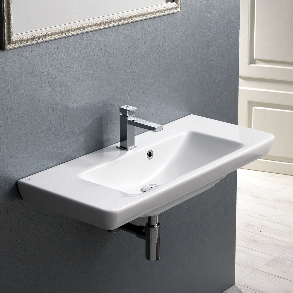 Νιπτήρας Επίπλου Πορσελάνης Cerastyle Porto 55x38cm 068000-u Λευκό