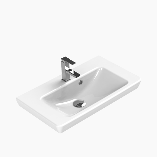 Νιπτήρας Επίπλου Πορσελάνης Cerastyle Porto 65x38cm 068100-u Λευκό